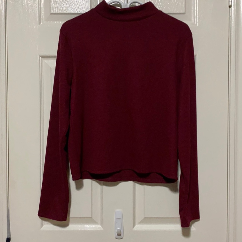 Burgundy turtle neck